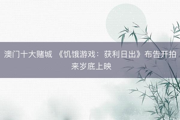澳门十大赌城 《饥饿游戏：获利日出》布告开拍 来岁底上映
